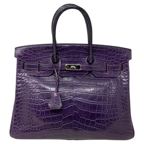 hermes purple birkin crocodile skin|Hermes Birkin crocodile bag price.